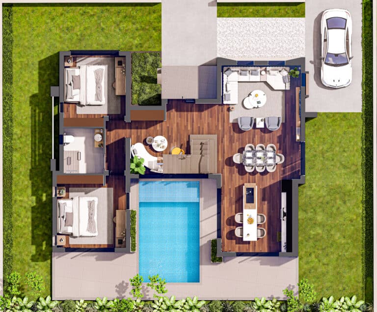 01 - Passion Homes - Villa - Plan - Ground Floor