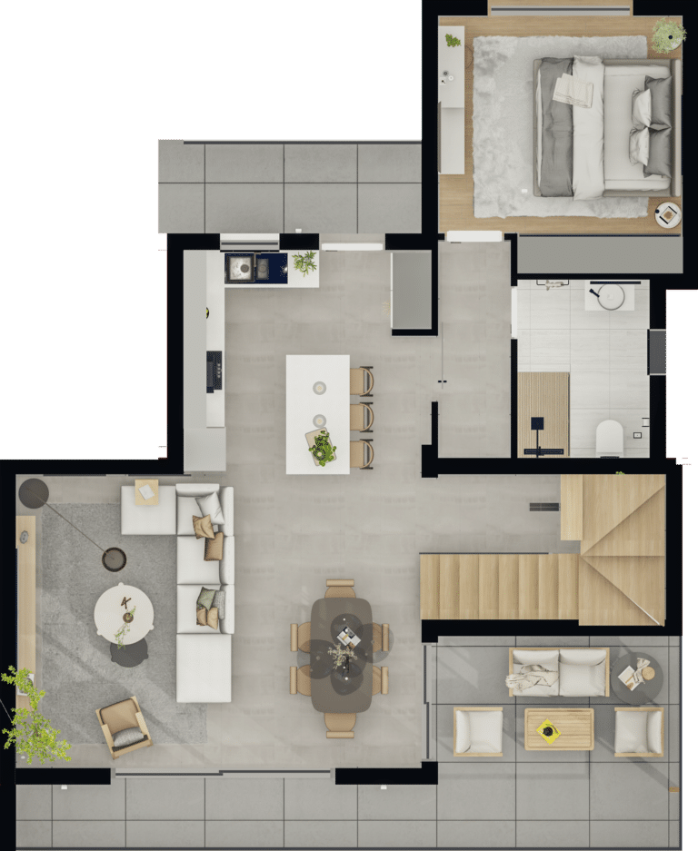 GARDENS PARK A_C 2+1 Loft - Plan 1st