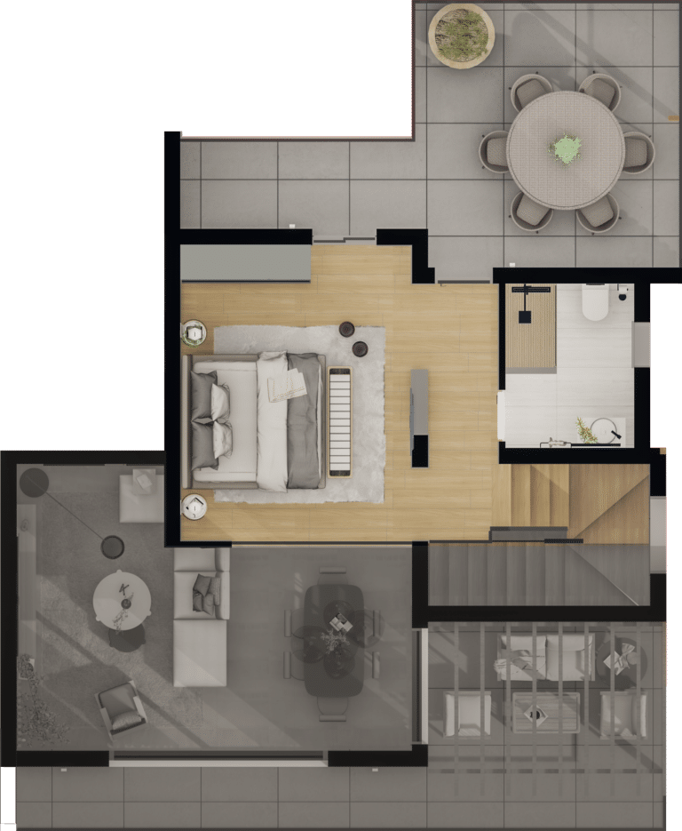 GARDENS PARK A_C 2+1 Loft - Plan Mezanine