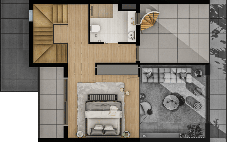 GARDENS PARK B 2+1 Loft - Plan Mezanine