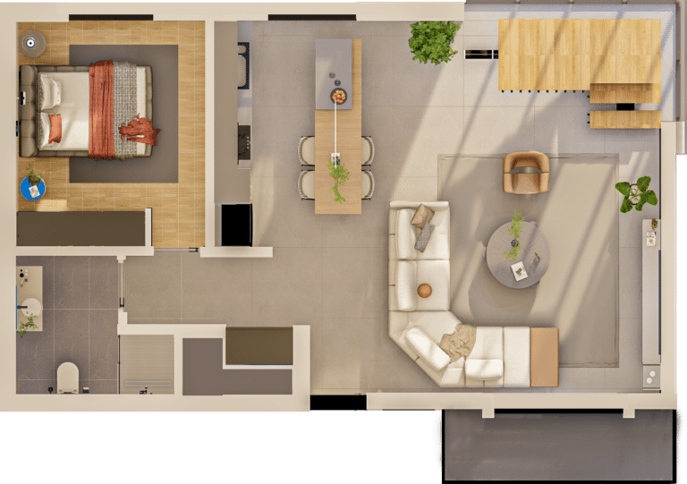 Second Floor - Loft 2+1 Plan Ground