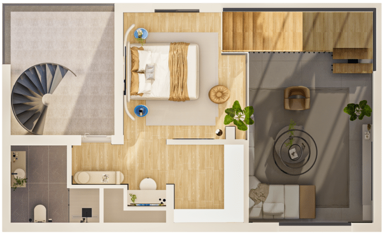 Second Floor - Loft 2+1 Plan Mezanine